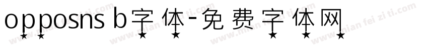 opposns b字体字体转换